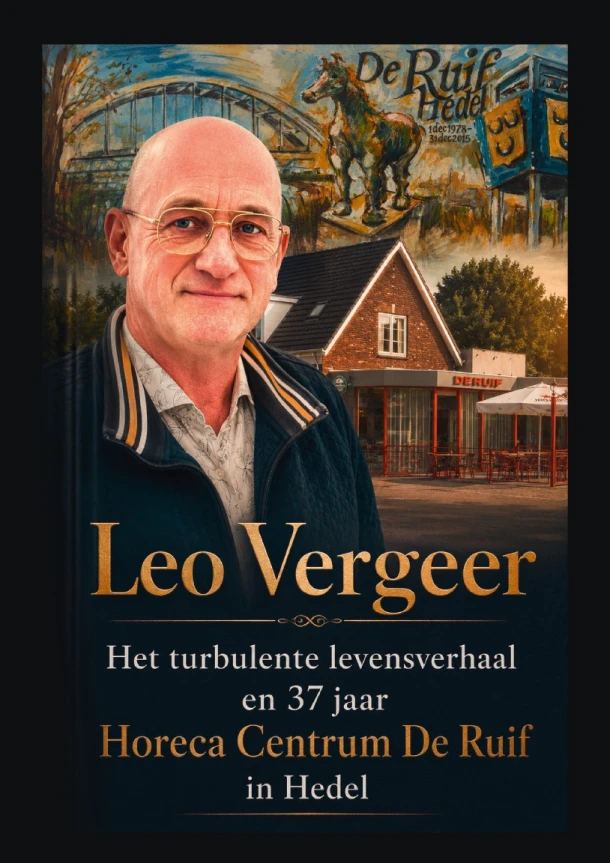 Leo Vergeer Het turbulente levensverhaal en 37 jaar Horeca Centrum De Ruif in Hedel – Leo Vergeer – boek cover