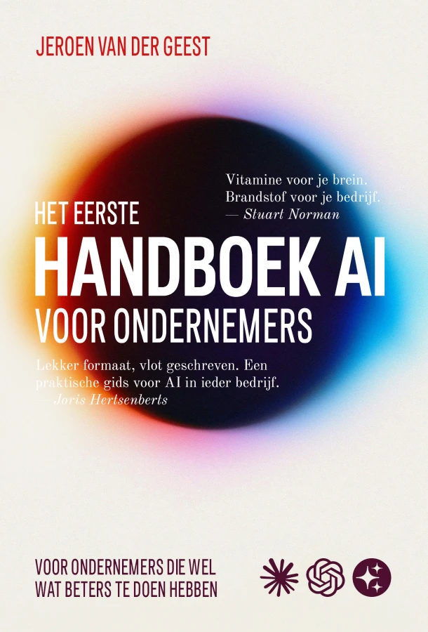 Het eerste Handboek AI voor ondernemers – Jeroen Van der Geest – boek cover