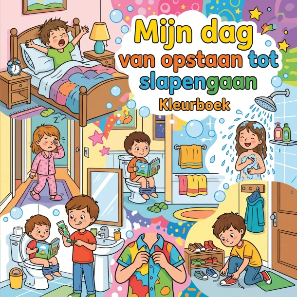 Mijn dag van opstaan tot slapengaan – B.V. Waries – boek cover