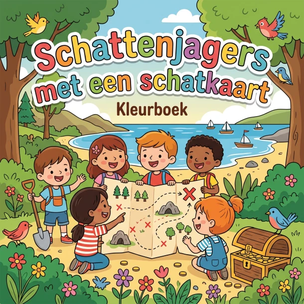Schattenjagers met een schatkaart – B.V. Waries – boek cover