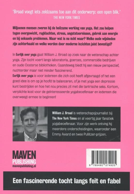 Eerlijk over yoga ā William J. Broad ā boek cover
