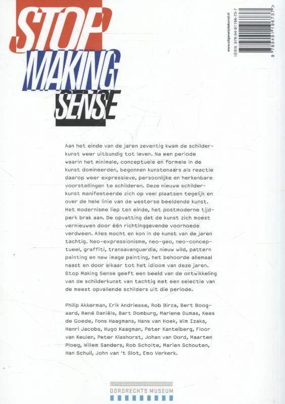 Stop making sense – Monica Aerden – boek cover