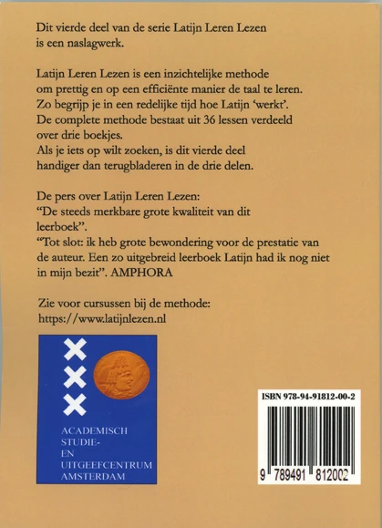 Latijn leren lezen IV vormenboekje – René van Royen – boek cover