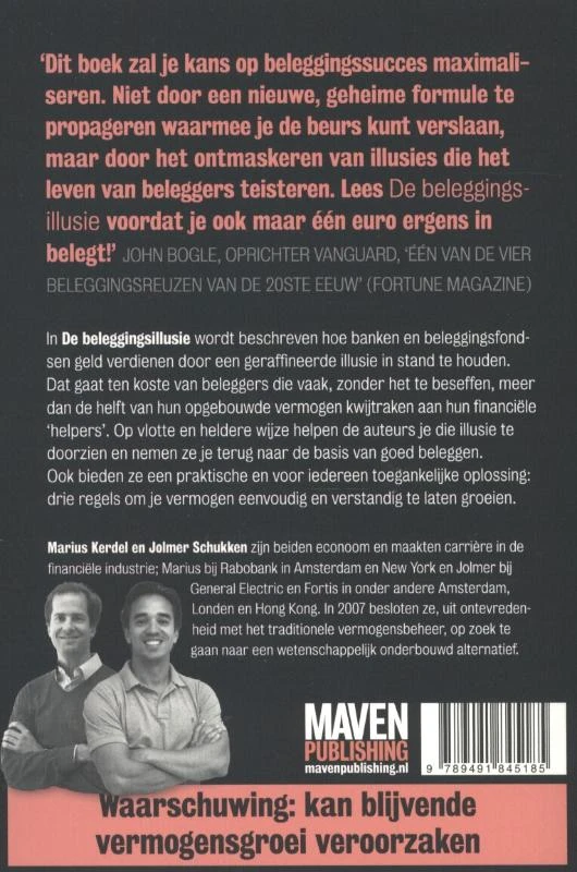 De beleggingsillusie – Marius Kerdel – boek cover