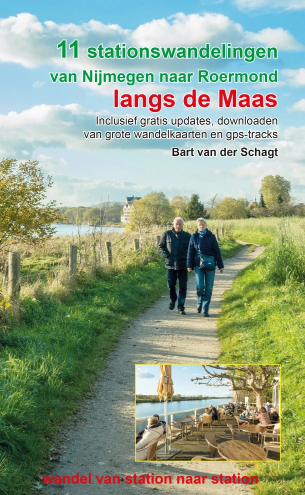 11 stationswandelingen van Nijmegen naar Roermond langs de Maas – Bart van der Schagt – boek cover
