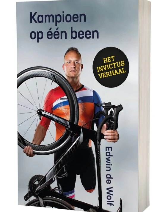 Kampioen op één been – Edwin de Wolf – boek cover