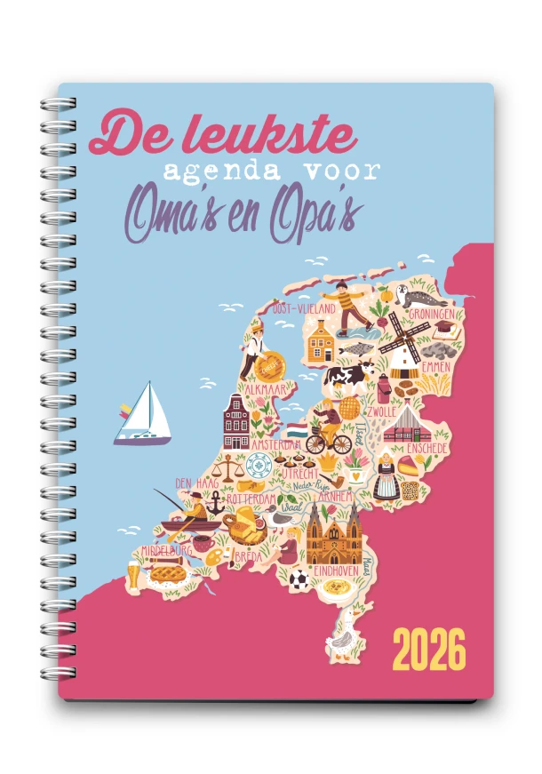 De leukste agenda voor oma's en opa's 2026 – boek cover
