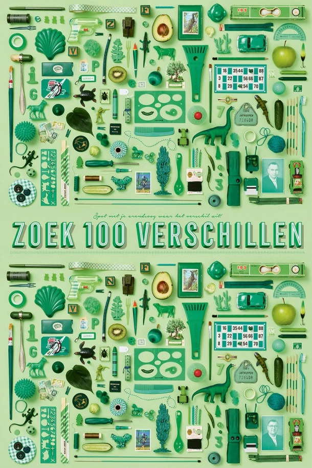 Stratier XL Spelposter - Zoek 100 verschillen (GROEN) – Tom Suykens – boek cover