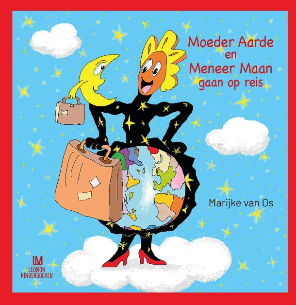 Moeder Aarde en Meneer Maan gaan op reis – Marijke van Os – boek cover