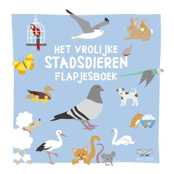 Het vrolijke stadsdieren flapjesboek – Noox City Kids – boek cover