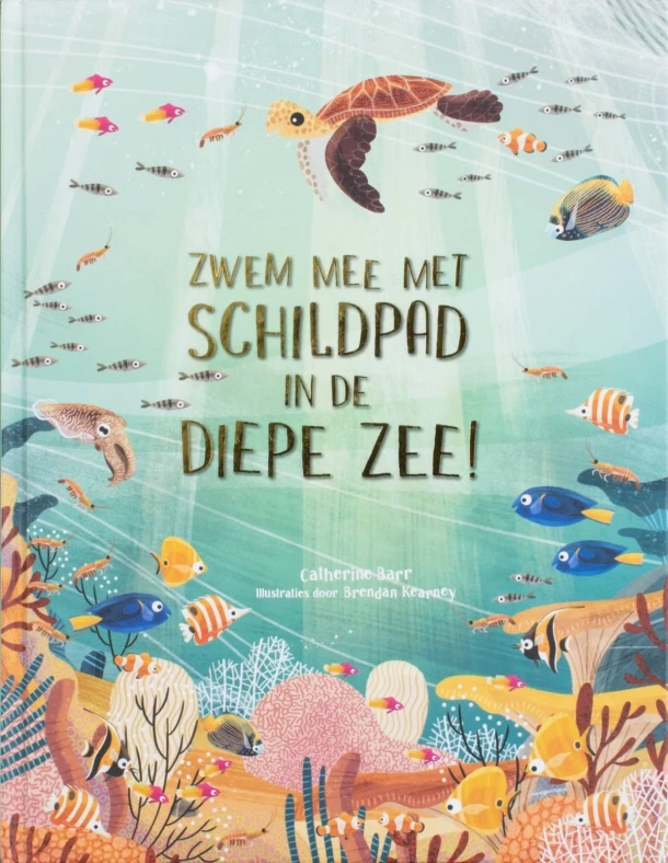 Zwem mee met schildpad in de diepe zee! – Catherine Barr – boek cover