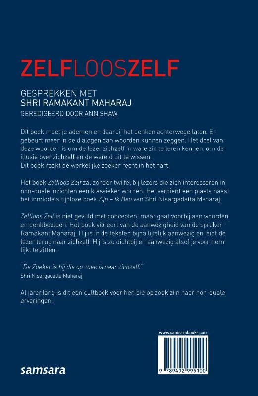 Zelfloos Zelf – Shri Ramakant Maharaj – boek cover