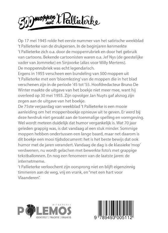 500 moppen uit ¿t Pallieterke – P. Vinck – boek cover
