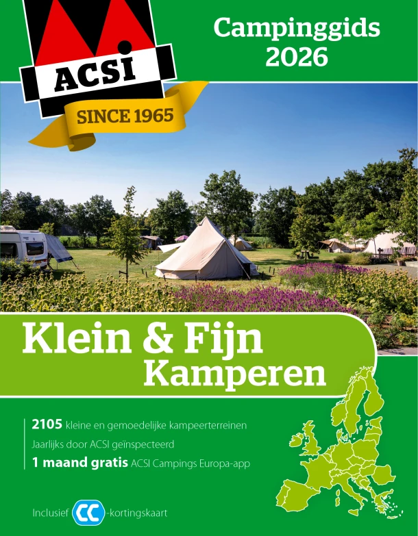 ACSI Klein & Fijn Kamperen campinggids 2026 – ACSI – boek cover