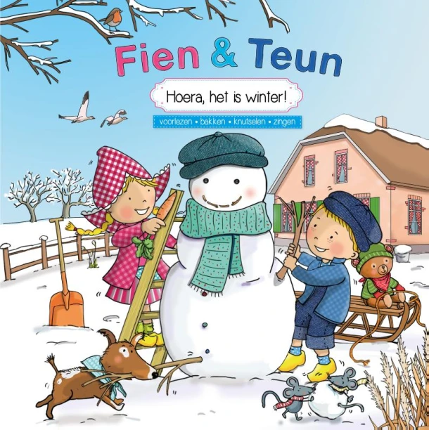 Fien & Teun - Hoera, het is winter! – Witte Leeuw – boek cover