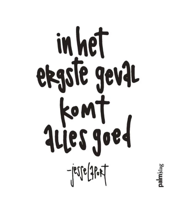 In het ergste geval komt alles goed – Jesse Laport – boek cover
