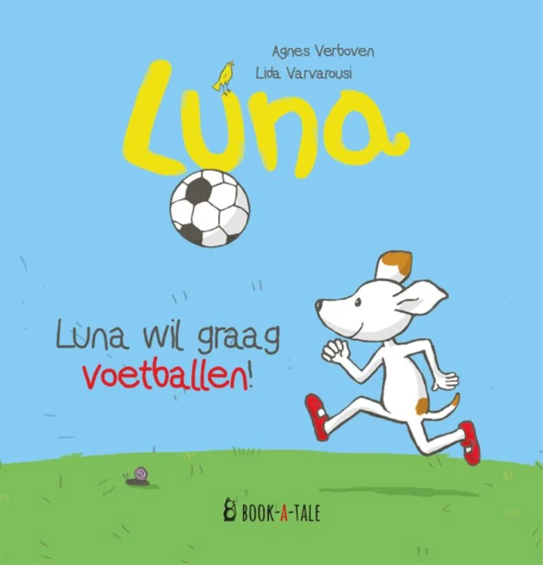 Luna wil graag voetballen! – Agnes Verboven – boek cover