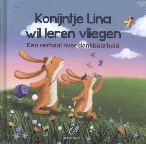 Konijntje Lina wil leren vliegen – Asiyah Kalin – boek cover