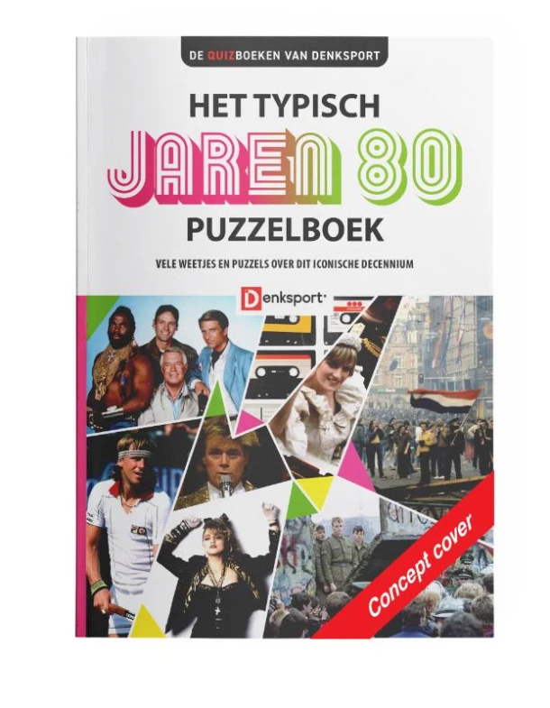 Het Typisch Jaren 80 Puzzelboek – boek cover