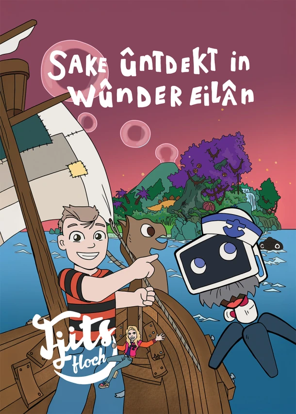 Sake ûntdekt in wûndereilân – Tjits van der Wal – boek cover
