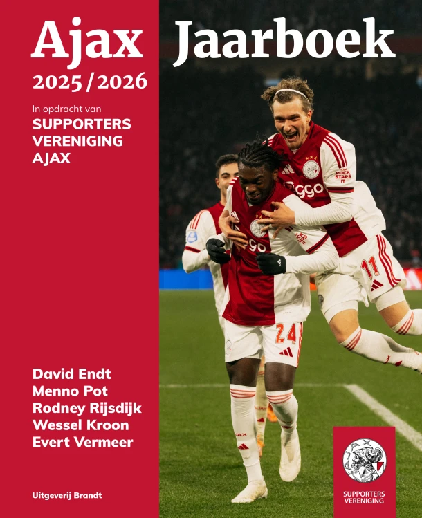 Ajax jaarboek 2025-2026 – Menno Pot – boek cover