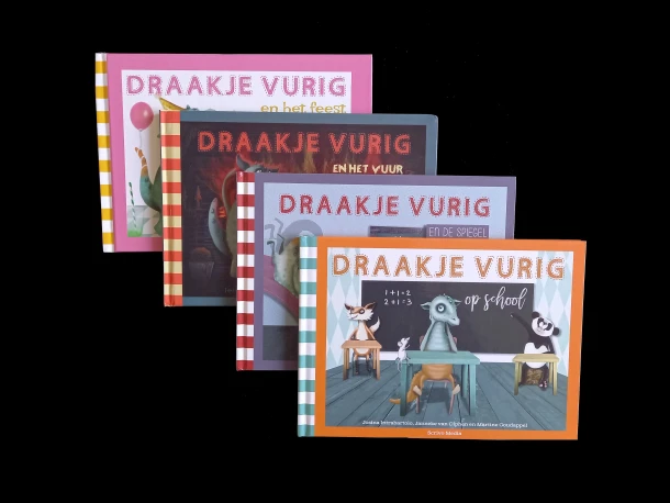 Draakje Vurig Set deel 2 t/m 5 – Josina Intrabartolo – boek cover