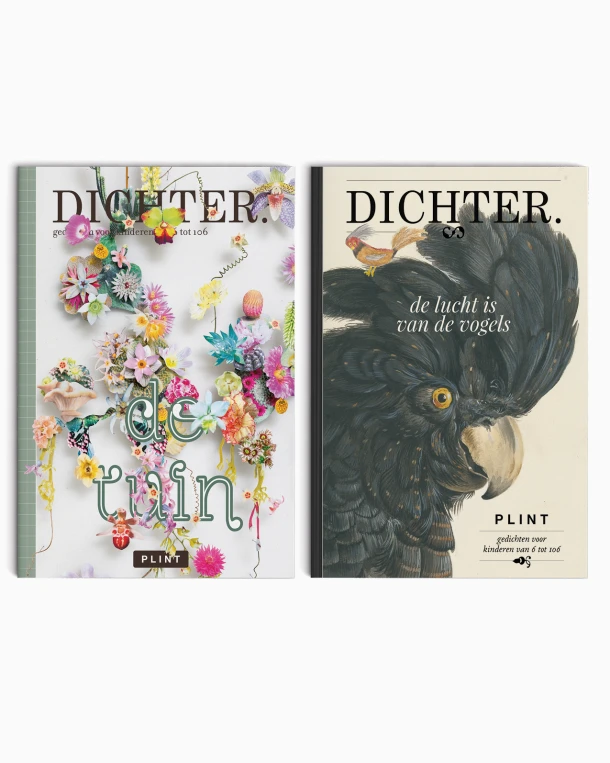 DICHTER. set van 2 De mooiste gedichten over de tuin & vogels – boek cover