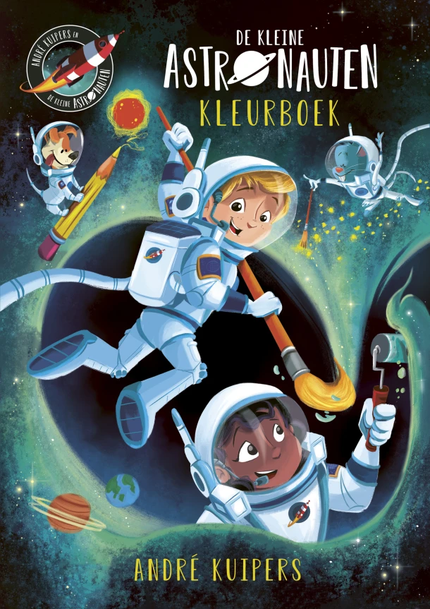 De kleine astronauten kleurboek – André Kuipers – boek cover