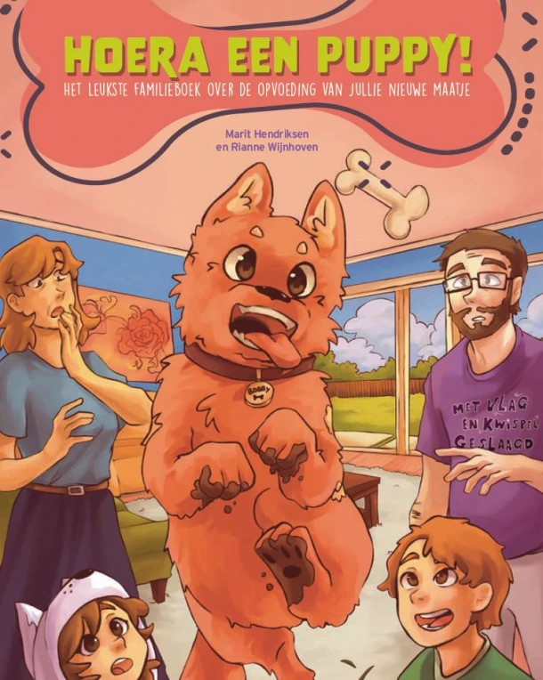 Hoera een puppy! – Marit Hendriksen – boek cover