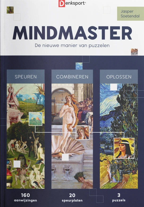Mindmaster Puzzelen - thema kunst – Jasper Soetendal – boek cover