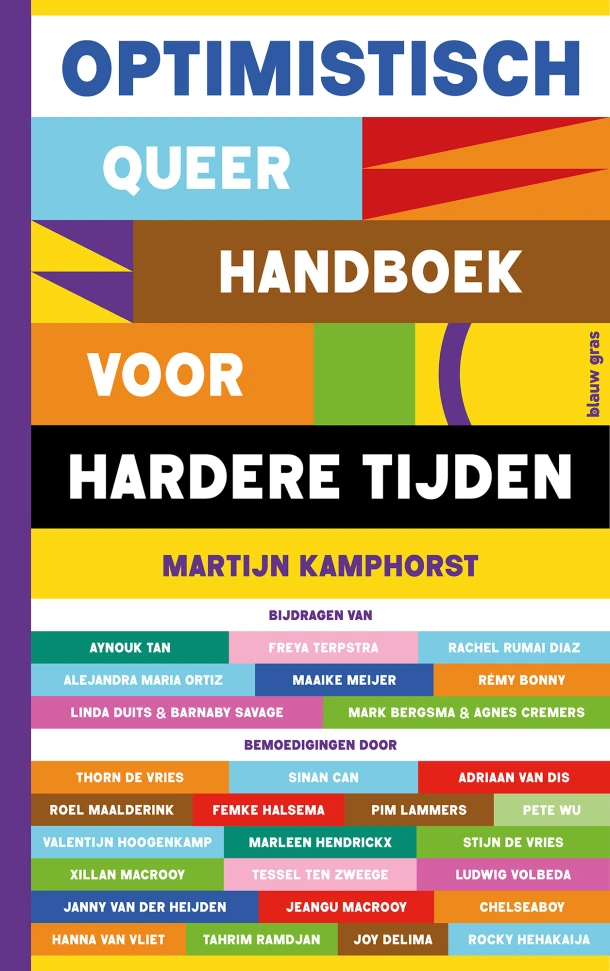 Optimistisch queer handboek voor hardere tijden – Martijn Kamphorst – boek cover