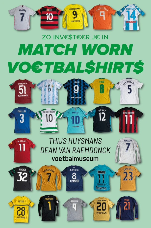 Zo investeer je in match worn voetbalshirts – Thijs Huysmans – boek cover