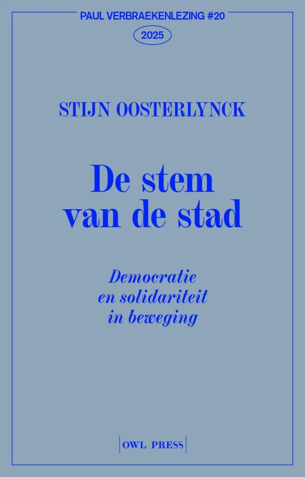 De stem van de stad – Stijn Oosterlynck – boek cover