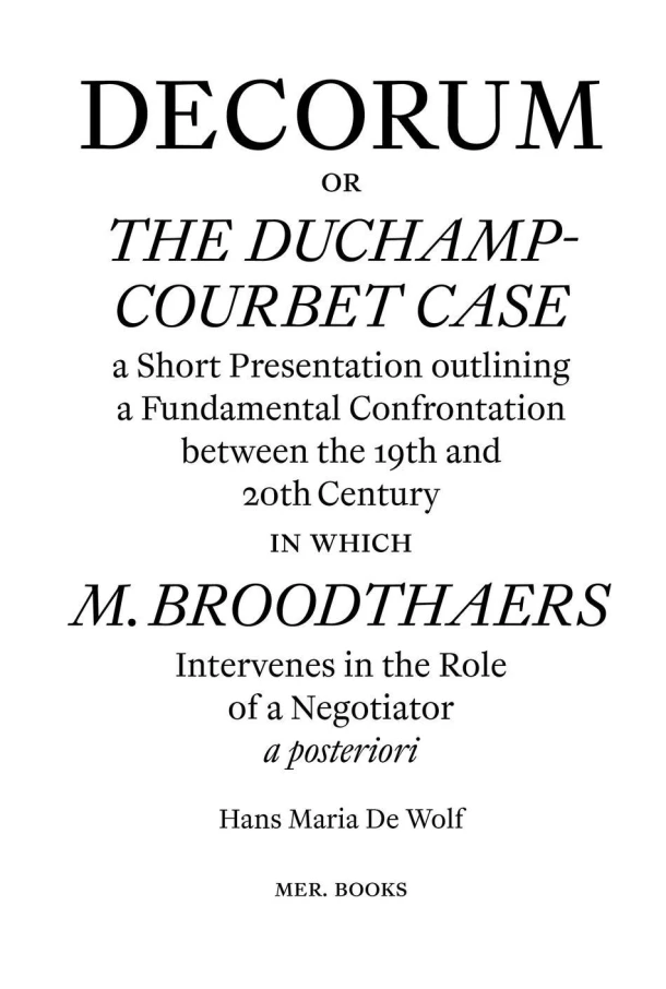 Decorum – Hans Dewolf – boek cover