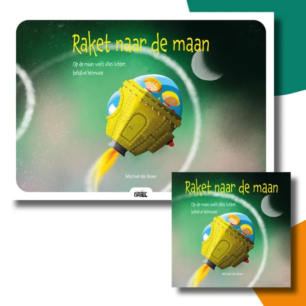 Raket naar de maan kamishibai vertelplaten + boek – boek cover