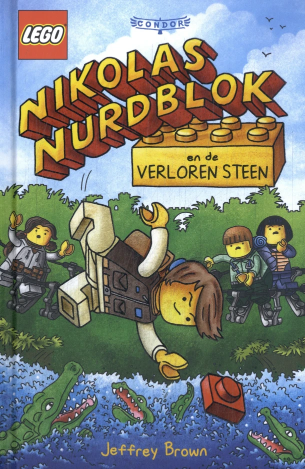 LEGO Nikolas Nurdblok en de verloren steen – Jeffrey Brown – boek cover