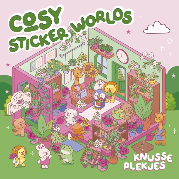 Cosy Sticker Worlds – Hinkler Studio – boek cover