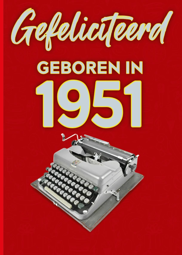 Gefeliciteerd geboren in 1951 set van 4 – TDM Publishing – boek cover
