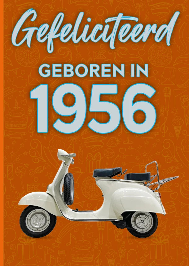 Gefeliciteerd geboren in 1956 set van 4 – TDM Publishing – boek cover