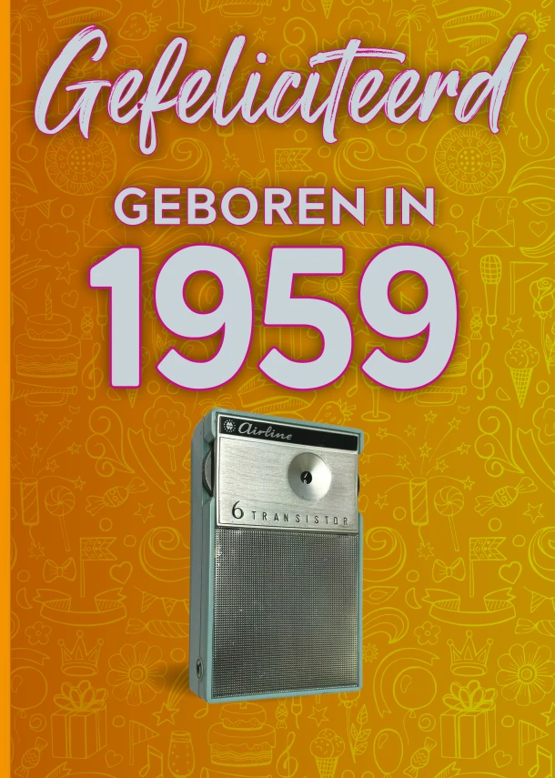 Gefeliciteerd geboren in 1959 set van 4 – TDM Publishing – boek cover