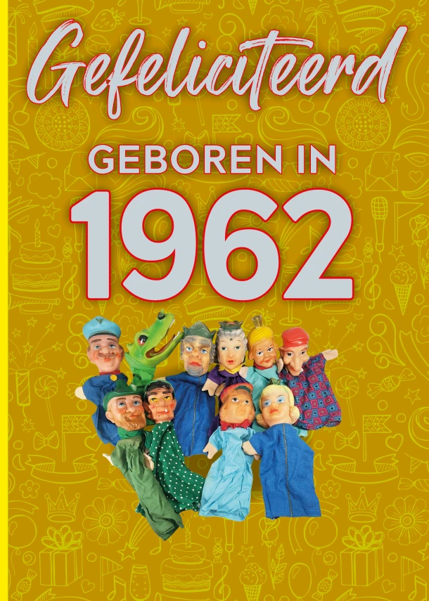 Gefeliciteerd geboren in 1962 set van 4 – TDM Publishing – boek cover