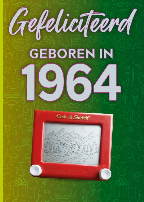 Gefeliciteerd geboren in 1964 set van 4 – TDM Publishing – boek cover