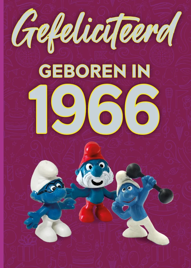 Gefeliciteerd geboren in 1966 set van 4 – TDM Publishing – boek cover