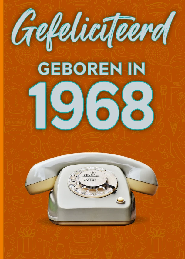 Gefeliciteerd geboren in 1968 set van 4 – TDM Publishing – boek cover