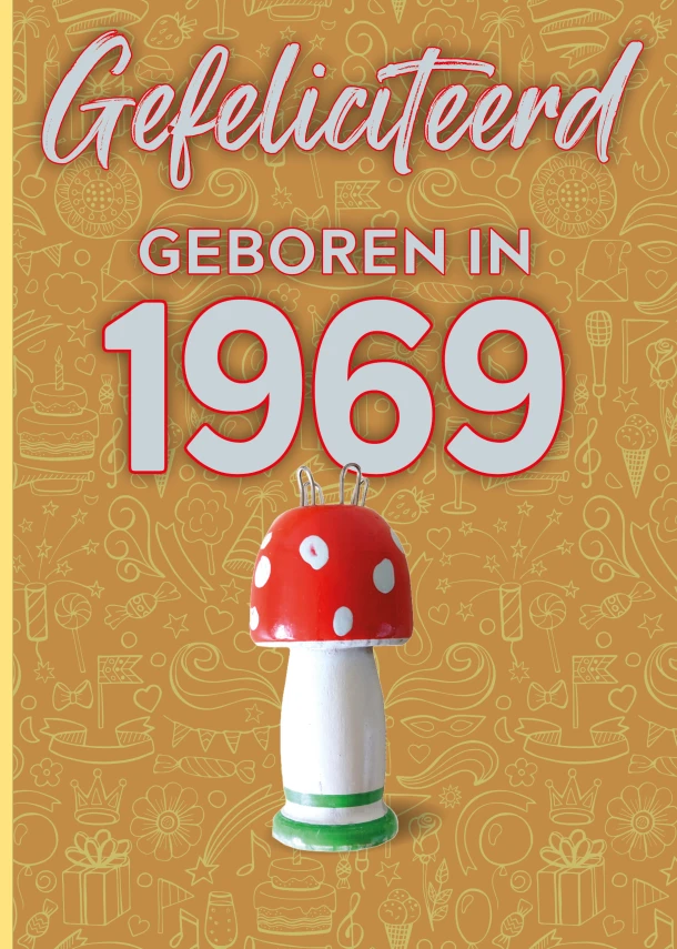 Gefeliciteerd geboren in 1969 set van 4 – TDM Publishing – boek cover