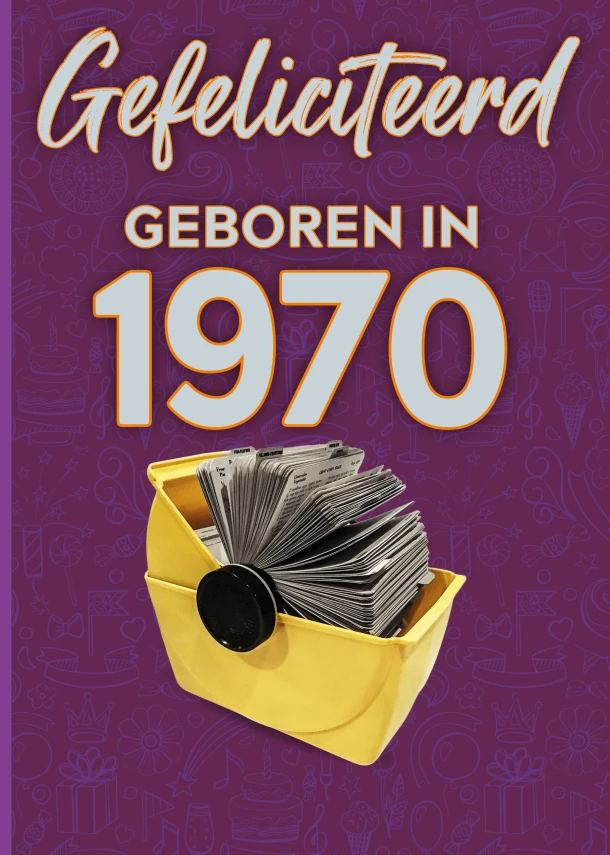 Gefeliciteerd geboren in 1970 set van 4 – TDM Publishing – boek cover
