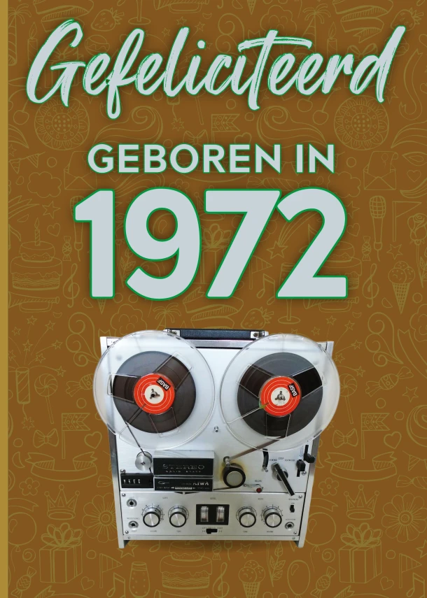 Gefeliciteerd geboren in 1972 set van 4 – TDM Publishing – boek cover