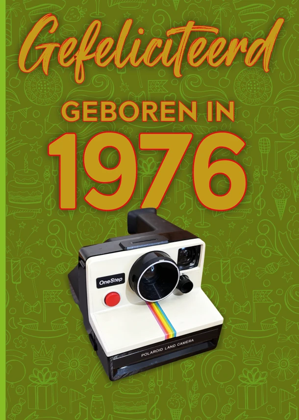 Gefeliciteerd geboren in 1976 set van 4 – TDM Publishing – boek cover