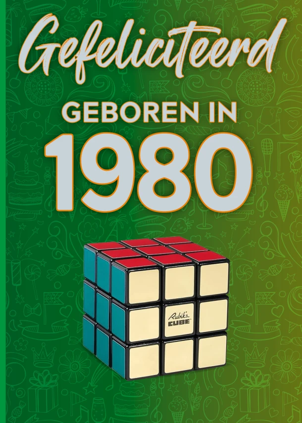 Gefeliciteerd geboren in 1980 set van 4 – TDM Publishing – boek cover
