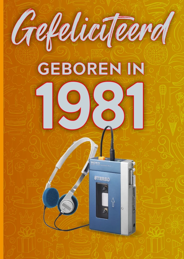 Gefeliciteerd geboren in 1981 set van 4 – TDM Publishing – boek cover